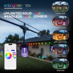 Guirnalda de Luces Enbrighten VIBE 86128 48 Pies 24 Bombillas Acrílicas RGBWIC Wi-Fi Bluetooth Exterior