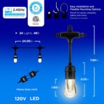 Guirnalda de Luces Enbrighten VIBE 86128 48 Pies 24 Bombillas Acrílicas RGBWIC Wi-Fi Bluetooth Exterior