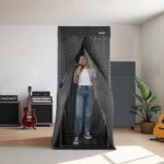 VEVOR Cabina vocal portátil, 6.56 pies de altura, estudio de grabación portátil con bolsa de viaje, soporte para tableta