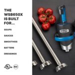 Waring Licuadora de inmersión EvolutionX comercial, motor de 1.5 caballos de fuerza, eje de acero inoxidable de 18 pulga