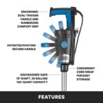 Waring Licuadora de inmersión EvolutionX comercial, motor de 1.5 caballos de fuerza, eje de acero inoxidable de 18 pulga