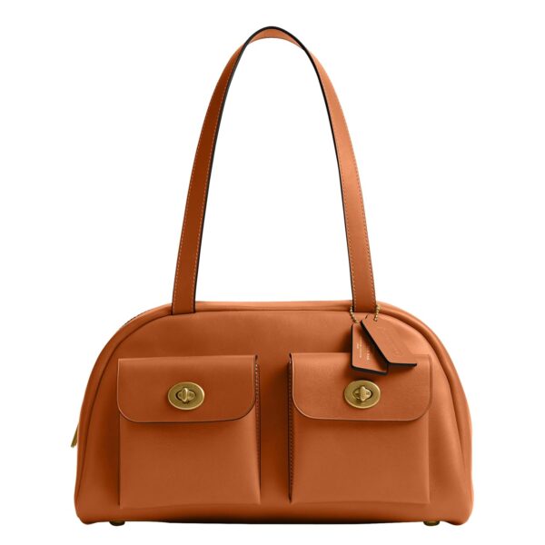 Bolsa Coach Twin Turnlock Mujer CCC54 Cuero Toffee 8.18 Litros