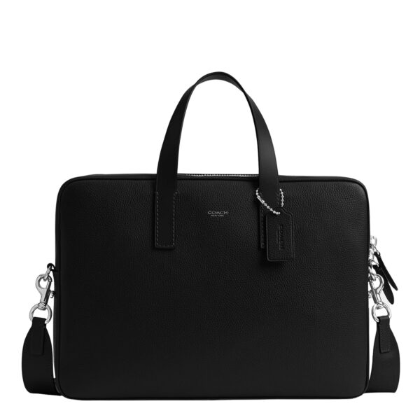 Bolso Coach Carlyle CCB52 Cuero Negro para Hombre Estilo Maletín con Correa Desmontable
