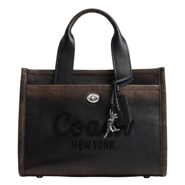 Bolso Cargo Coach CCC57 26 Cuero Negro Marrón para Mujer