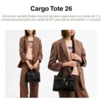 Bolso Cargo Coach CCC57 26 Cuero Negro Marrón para Mujer