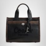 Bolso Cargo Coach CCC57 26 Cuero Negro Marrón para Mujer
