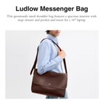 Bolso Mensajero Coach Ludlow CCB58 Cuero Color Arce 13.39 x 5.51 x 9.84 pulgadas