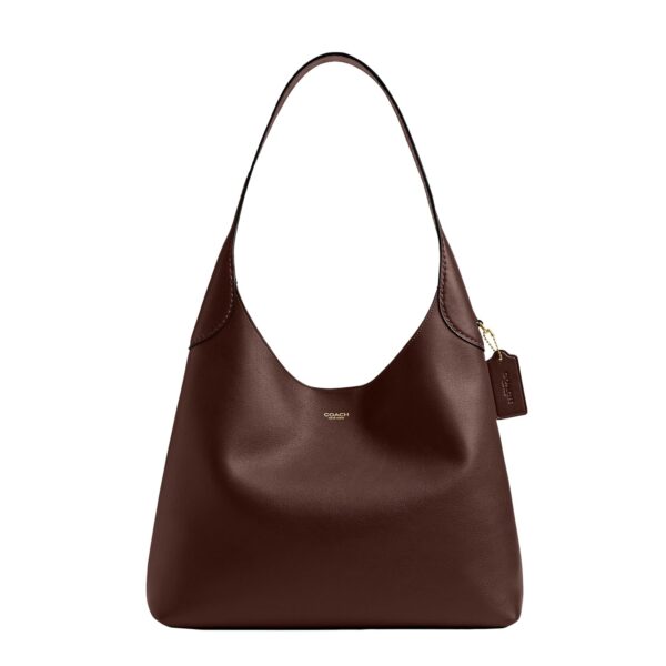 Bolso de Hombro Coach Brooklyn 34 CCU00 Cuero de Grano Natural Latón Arce