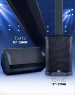 ALTO TS112C Sistema de altavoces PA de matriz de columna alimentada de 1200 W con mezclador digital de 5 canales, Blueto