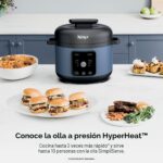 Ninja HyperHeat - Olla a presión eléctrica 9 en 1 | Olla múltiple de 6.5 cuartos de galón con salteado/salteado, olla de
