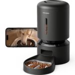 Comedero Automático PETLIBRO PLAF203-SB con Cámara HD 1080P Tazón de Alimentación Lenta Acero Inoxidable 5 Litros WiFi