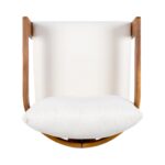 Juego de 2 Sillas para Exterior Christopher Knight Home Chloe Madera de Acacia Diseño de Bañera Curva Cojín Resistente a