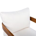 Juego de 2 Sillas para Exterior Christopher Knight Home Chloe Madera de Acacia Diseño de Bañera Curva Cojín Resistente a
