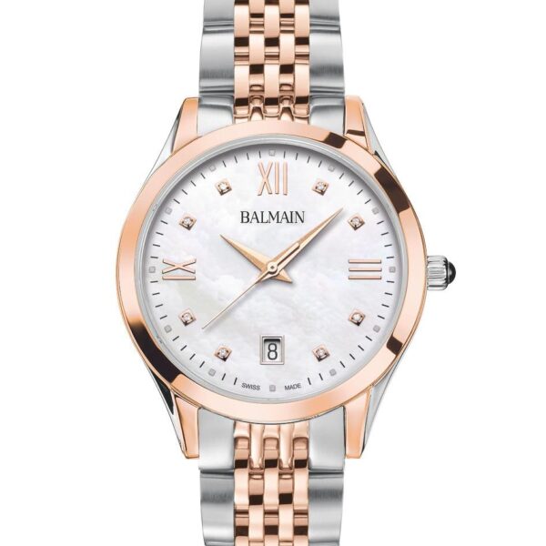 Reloj Balmain Lady Classic R B43183182U Bicolor Acero y PVD Rosa Esfera Blanca 34mm