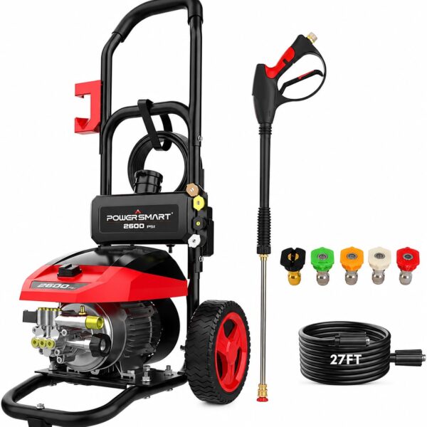 Lavadora a Presión Eléctrica PowerSmart DB1002 2600 PSI 1.2 GPM Motor sin Escobillas Negro