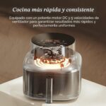 Cosori Freidora de aire inteligente icónica de acero inoxidable de 6.5 cuartos de galón, revestimiento de cerámica sin P
