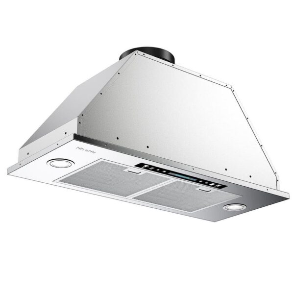 Campana Extractora HisoHu HSHB01-30-AR 30 Pulgadas 900 CFM Insertable Ducteada Acero Inoxidable con Filtro Baffle Luz LE