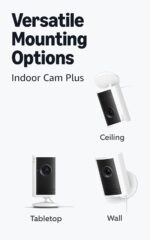 Kit Ring Spotlight Cam Pro Enchufe y Ring Indoor Cam Plus Blanco Video 4K Exteriores y 2K Interiores