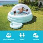 Piscina Inflable Intex 57195EP Centro de Natación con Banco Integrado Toldo Desmontable UPF 50+ 109 x 87 x 54 Pulgadas V