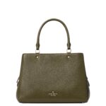 Bolso Kate Spade New York Leila WKR00335306 Mediano Triple Compartimento Piel Pebbled Color Seaweed