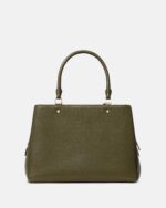 Bolso Kate Spade New York Leila WKR00335306 Mediano Triple Compartimento Piel Pebbled Color Seaweed