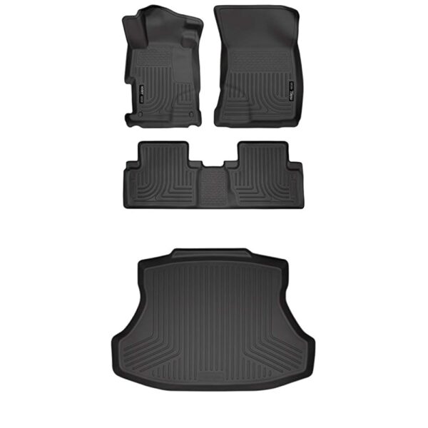 Alfombrillas Husky Liners Weatherbeater para Honda Civic 2012 2013 4 Puertas Delantera y Segunda Fila mas Alfombrilla pa
