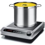 AMZCHEF Placa de cocción de inducción comercial, quemador de encimera de 1800 W con 18 ajustes de potencia y temperatura