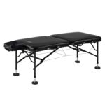 Mesa de Masaje Portátil Master Massage StratoMaster LX 30x84 Pulgadas Aluminio Negro con Cojín Musical