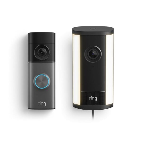 Videotimbre cableado Ring Pro con Cámara con luz de enfoque Ring Pro enchufable Negro