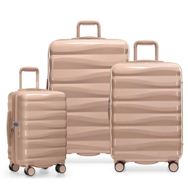 Set de Maletas Traveler's Choice Edinburgh II Hardside Spinner 3 Piezas Cerradura TSA Arena