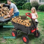 Ultym - Carro de volquete de jardín de 1200 libras, carrito de remolque resistente de 7 pies cúbicos con enganche, carro