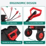 Ultym - Carro de volquete de jardín de 1200 libras, carrito de remolque resistente de 7 pies cúbicos con enganche, carro