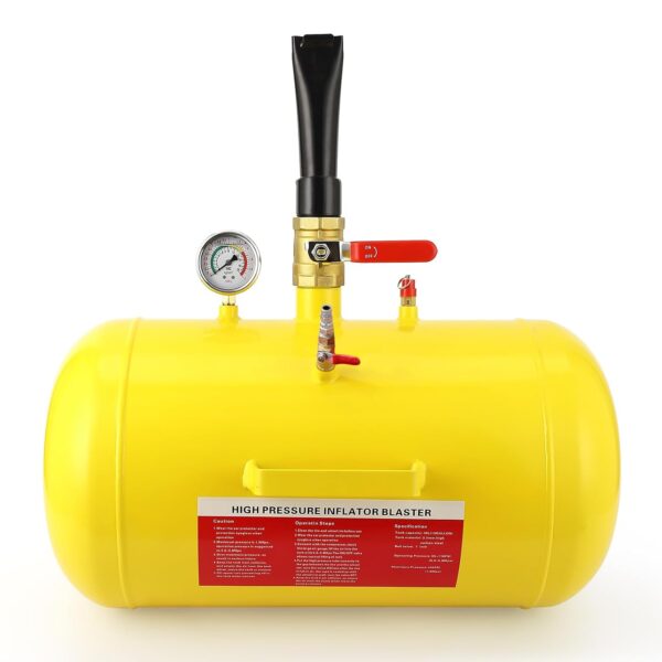 Pistola Asiento de Cuentas de Neumáticos GOCAPTAIN Tanque de 10 Galones Manómetro 87 a 120 PSI Acero al Carbono