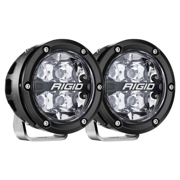 RIGID Industries 360-Series RGBW 4" Offroad Spot Beam w/RGBW Backlight Pods - Juego de 2