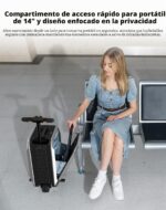 Maleta Inteligente para Montar AOTOS Modelo L2 22x14x9 Pulgadas Carcasa Rígida ABS Plateado con Control por Aplicación