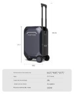 Maleta de Mano Eléctrica AOTOS L2 22 x 14 x 9 Pulgadas TSA Carcasa Rígida ABS Control por Aplicación Gris