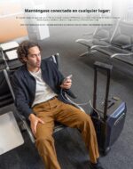 Maleta de Mano Eléctrica AOTOS L2 22 x 14 x 9 Pulgadas TSA Carcasa Rígida ABS Control por Aplicación Gris