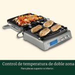 Cuisinart Parrilla Elite 6 en 1, Parrilla Eléctrica, Plancha y Tapa Derretidora, Función de Sellado a Temperatura de 500