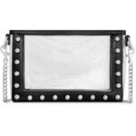 Bolso Bandolera Transparente Rebecca Minkoff M.A.B. RVHF25EMBXBD Aprobado para Estadios 12 x 6.5 x 2 Pulgadas Negro
