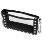 Bolso Bandolera Transparente Rebecca Minkoff M.A.B. RVHF25EMBXBD Aprobado para Estadios 12 x 6.5 x 2 Pulgadas Negro