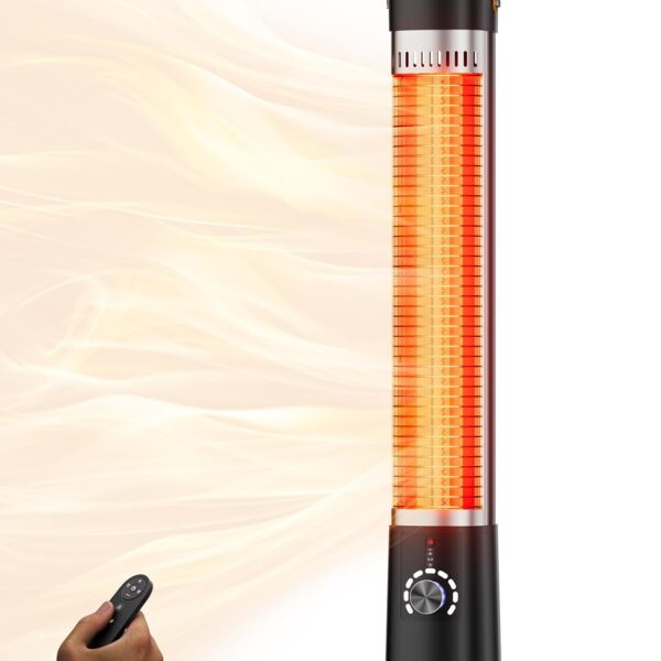 Calentador de Patio AEROZY SH03 Eléctrico Infrarrojo 1500W Negro