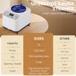 Fulove Caja de Sauna de Vapor Portátil F-8613 con Silla Plegable 9 Niveles Alto 5.9 Pies Color Negro