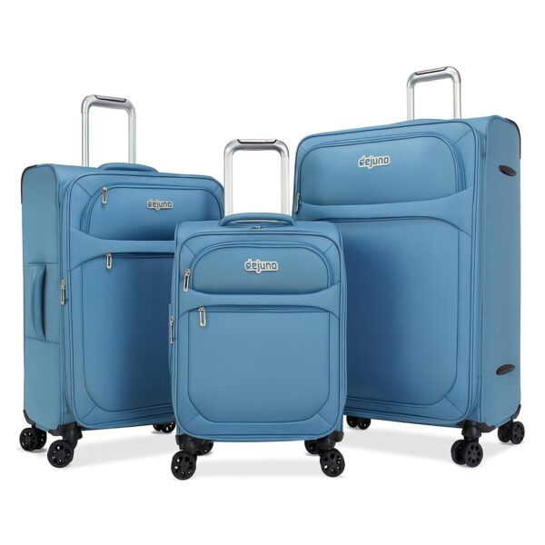 Juego de Equipaje World Traveler Dejuno Cirrus 3 Piezas Giratorio Expandible Azul
