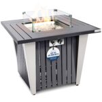 Mesa de Hoguera de Propano SereneLife SLNFRE27.6 50000 BTU Negro Acero Inoxidable 30 x 16.9 x 30 pulgadas
