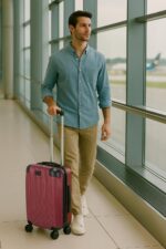 Juego de Maletas World Traveler Dejuno Cornwall 3 Piezas Giratorias Borgoña ABS