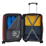 Juego de Maletas World Traveler Dejuno Cornwall 3 Piezas Giratorias Borgoña ABS
