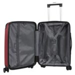 Juego de Maletas World Traveler Dejuno Cornwall 3 Piezas Giratorias Borgoña ABS