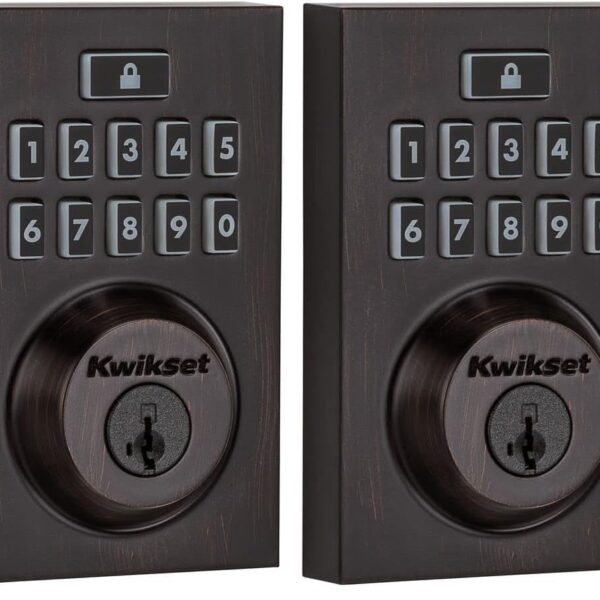 Kwikset 914 Teclado contemporáneo SmartCode Cerradura inteligente electrónica con seguridad SmartKey y tecnología ZigBee