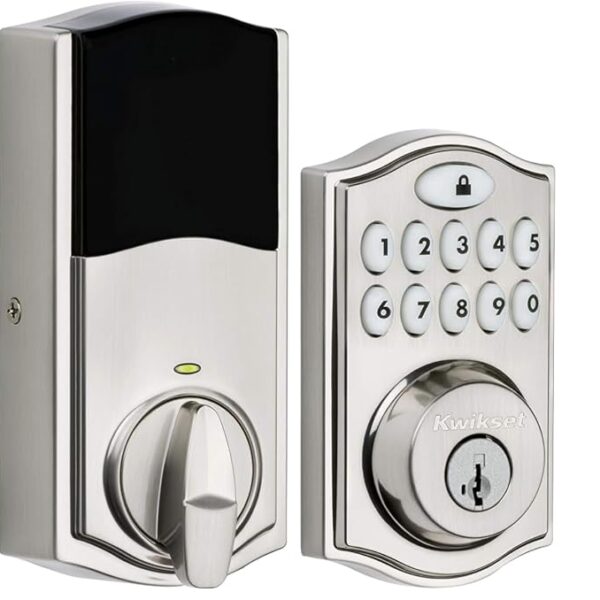 Kwikset 914TRL ZB 3.0 15 - Cerradura inteligente con teclado tradicional 914 y tecnología ZigBee 3.0 en níquel satinado,