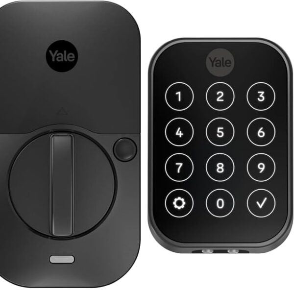 Yale Assure Lock 2 Cerrojo, Cerradura Inteligente de Puerta de Entrada sin Llave Gamuza Negra con Teclado Conectado Z-Wa